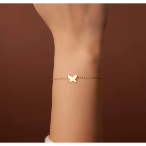 Fluttering Butterfly Silver Bracelet