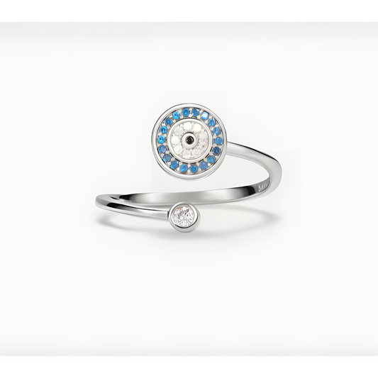 Guardian Zircon Evil Eye Silver Ring