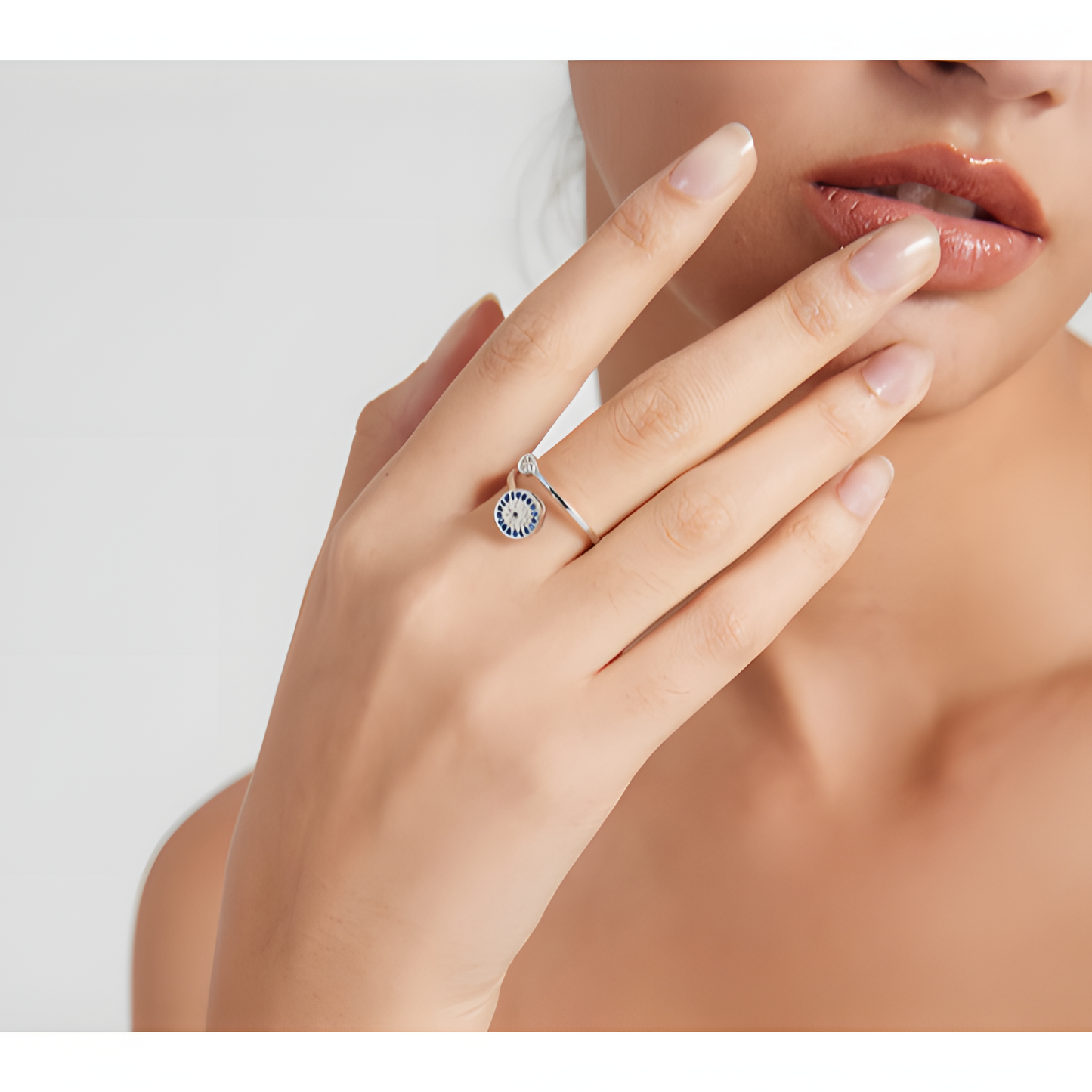 Guardian Zircon Evil Eye Silver Ring