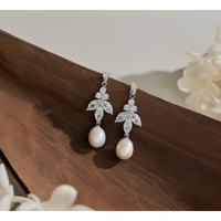 Divine Blossom Pearl Dangler Earrings