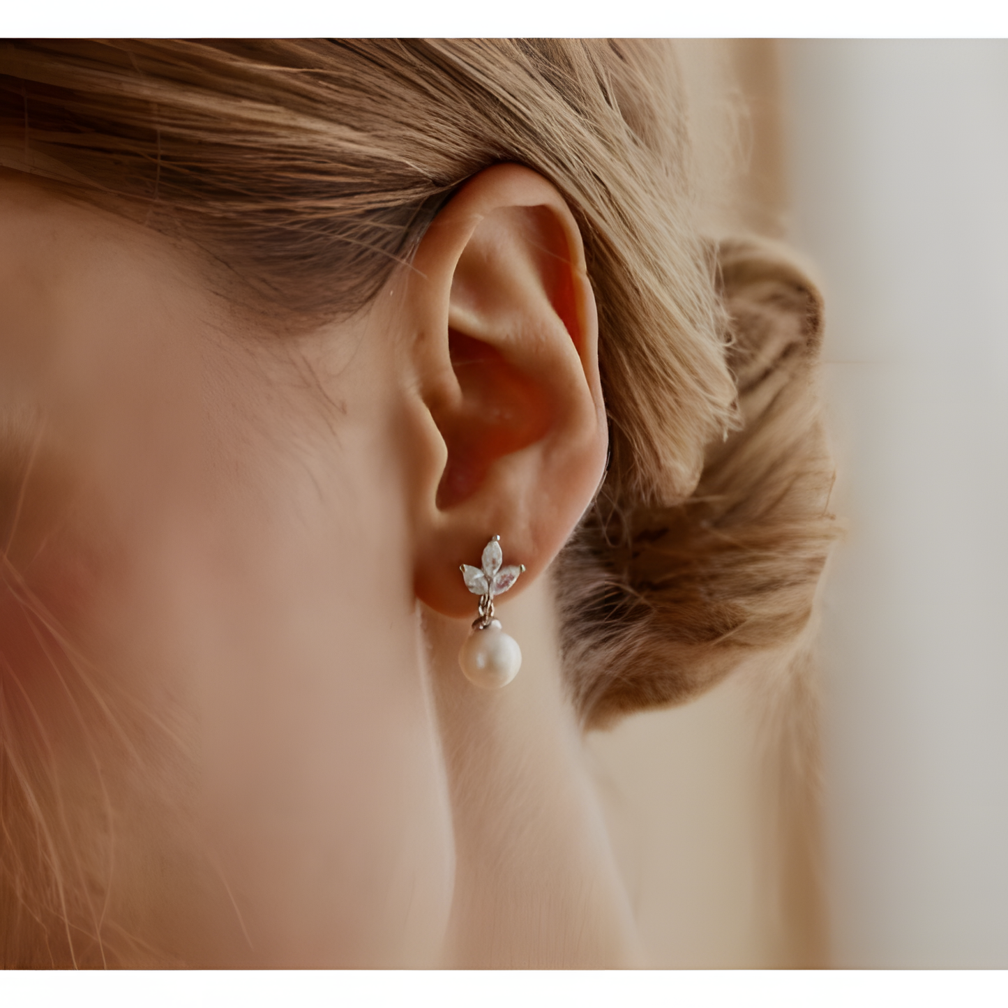 Magical Pearl Leaf Drop Earrings