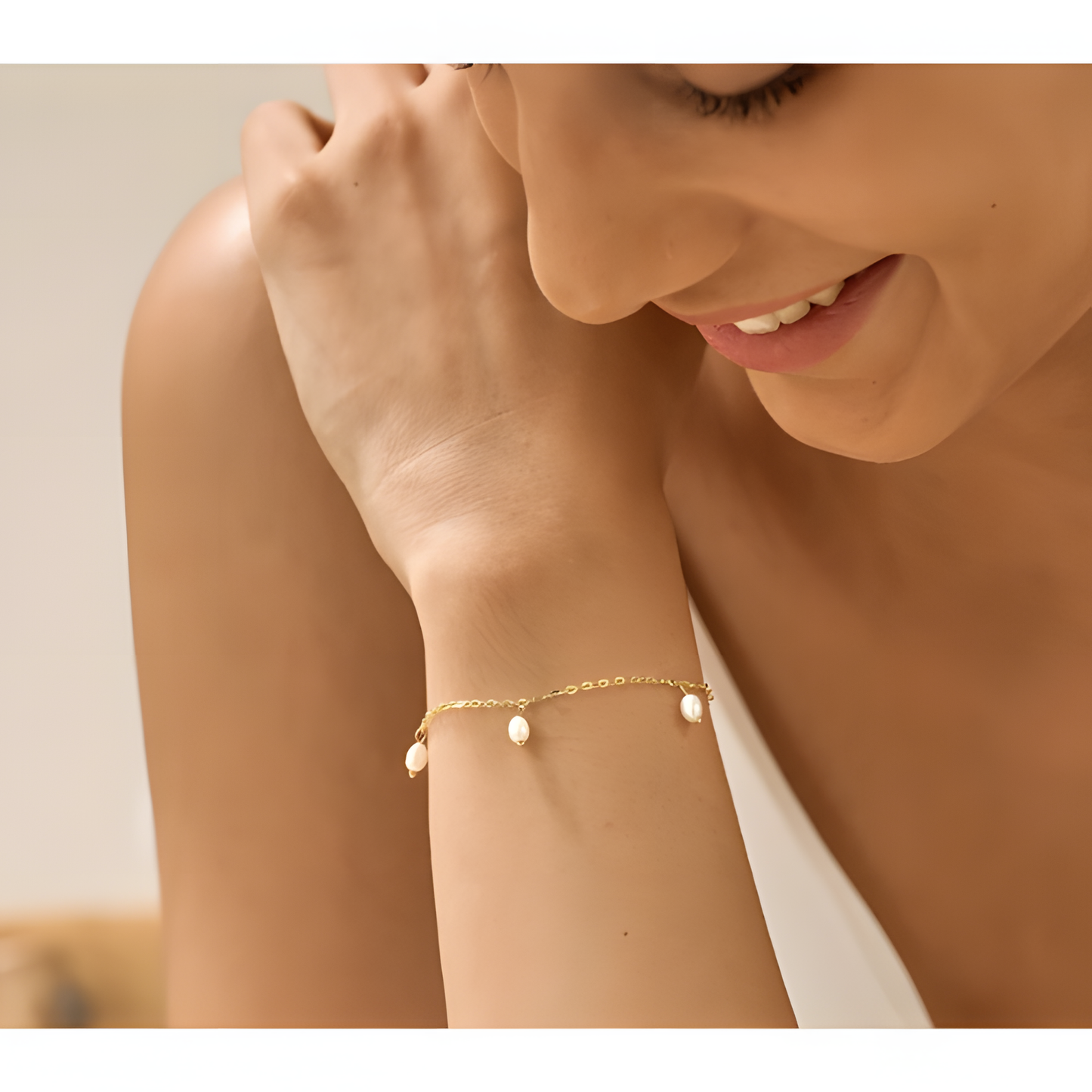 Elegant Pearl Sterling Silver Bracelet