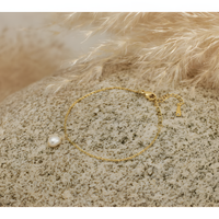 Elegant Pearl Silver Bracelet