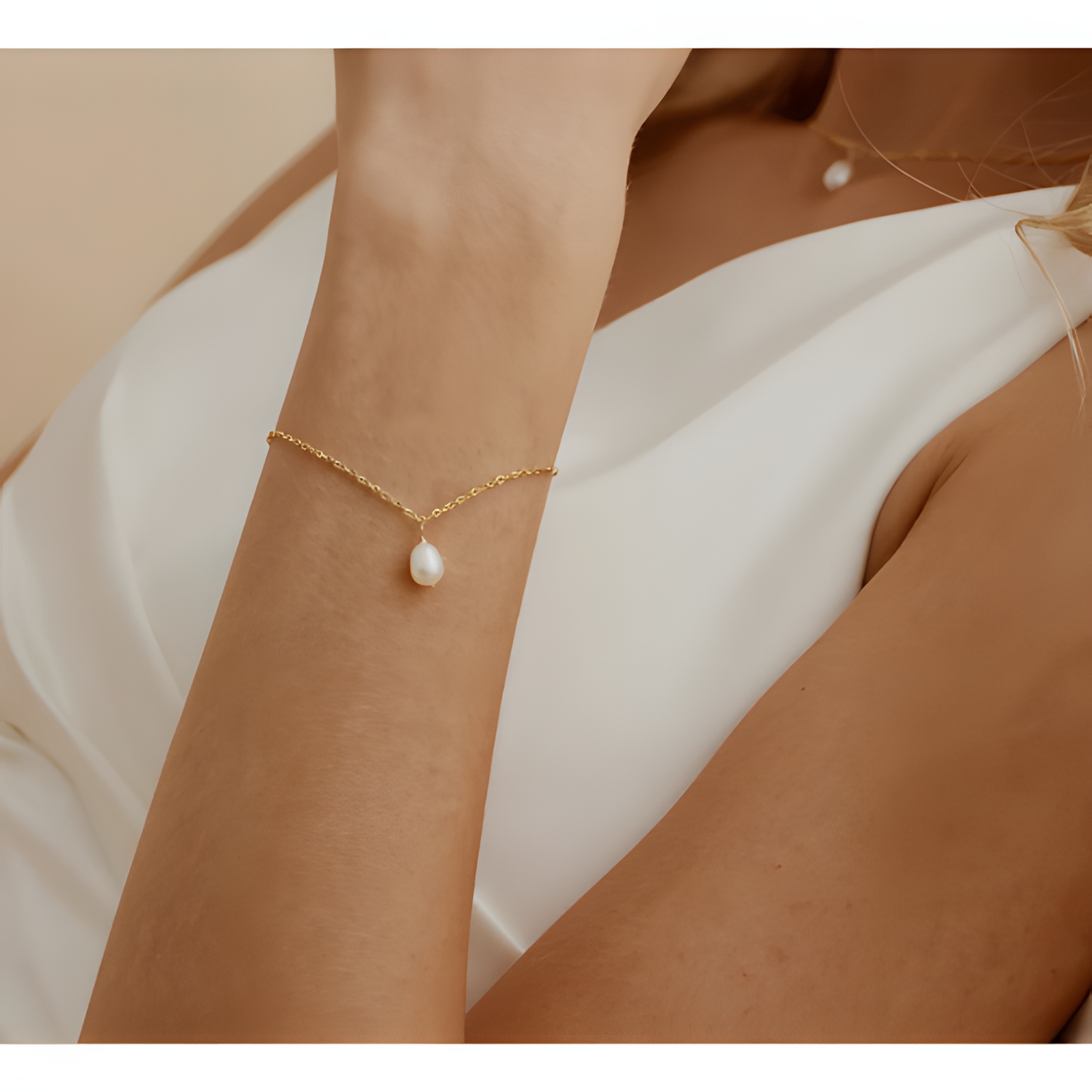 Elegant Pearl Silver Bracelet