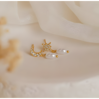 Enchanted Sky Moon Stary Pearl Earrings