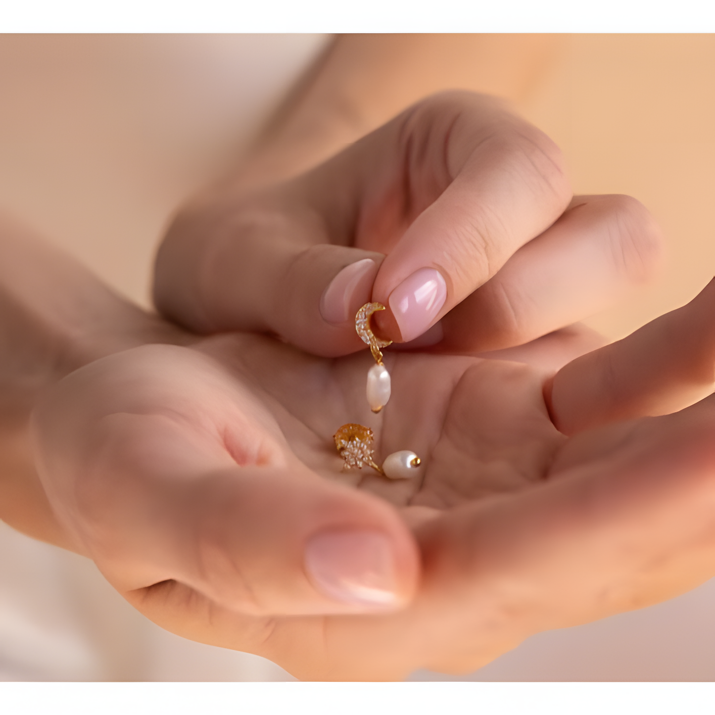 Enchanted Sky Moon Stary Pearl Earrings