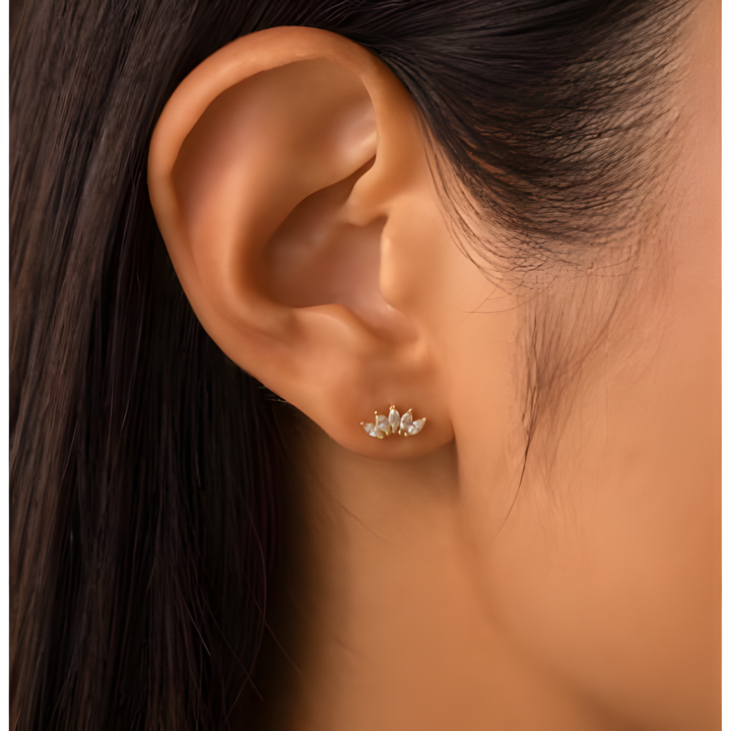 Radiant Charm Dainty Zircon Studs Earrings