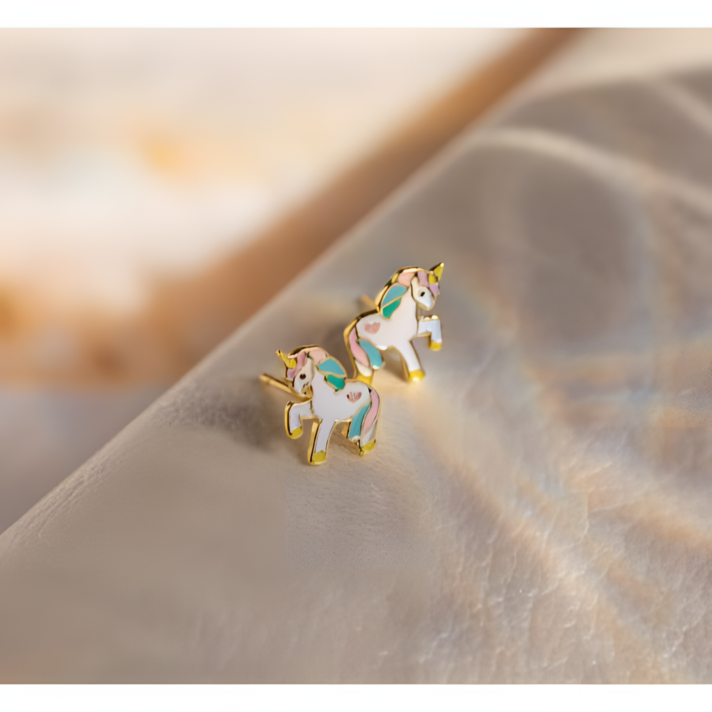 Enchanted Dreams Unicorn Enamel Studs Earrings