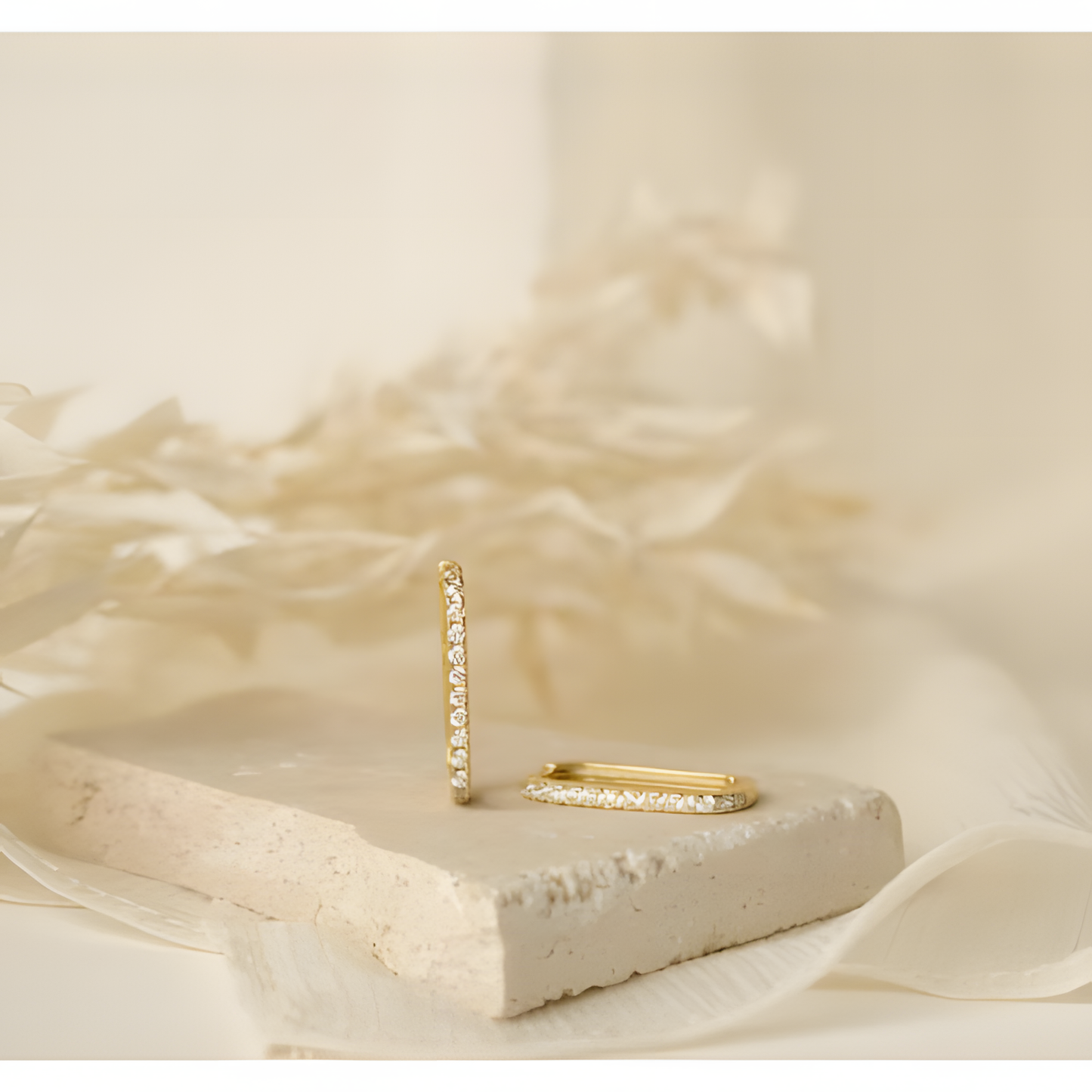 Captivating Sparkle Zircon Bar Huggies Earrings