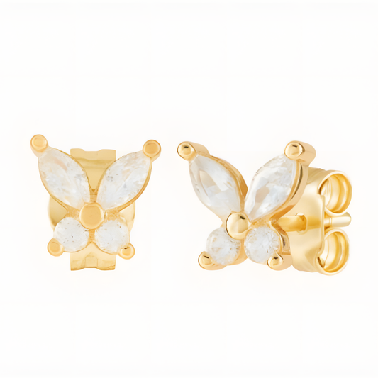 Fly Towards You Butterfly Zircon Studs