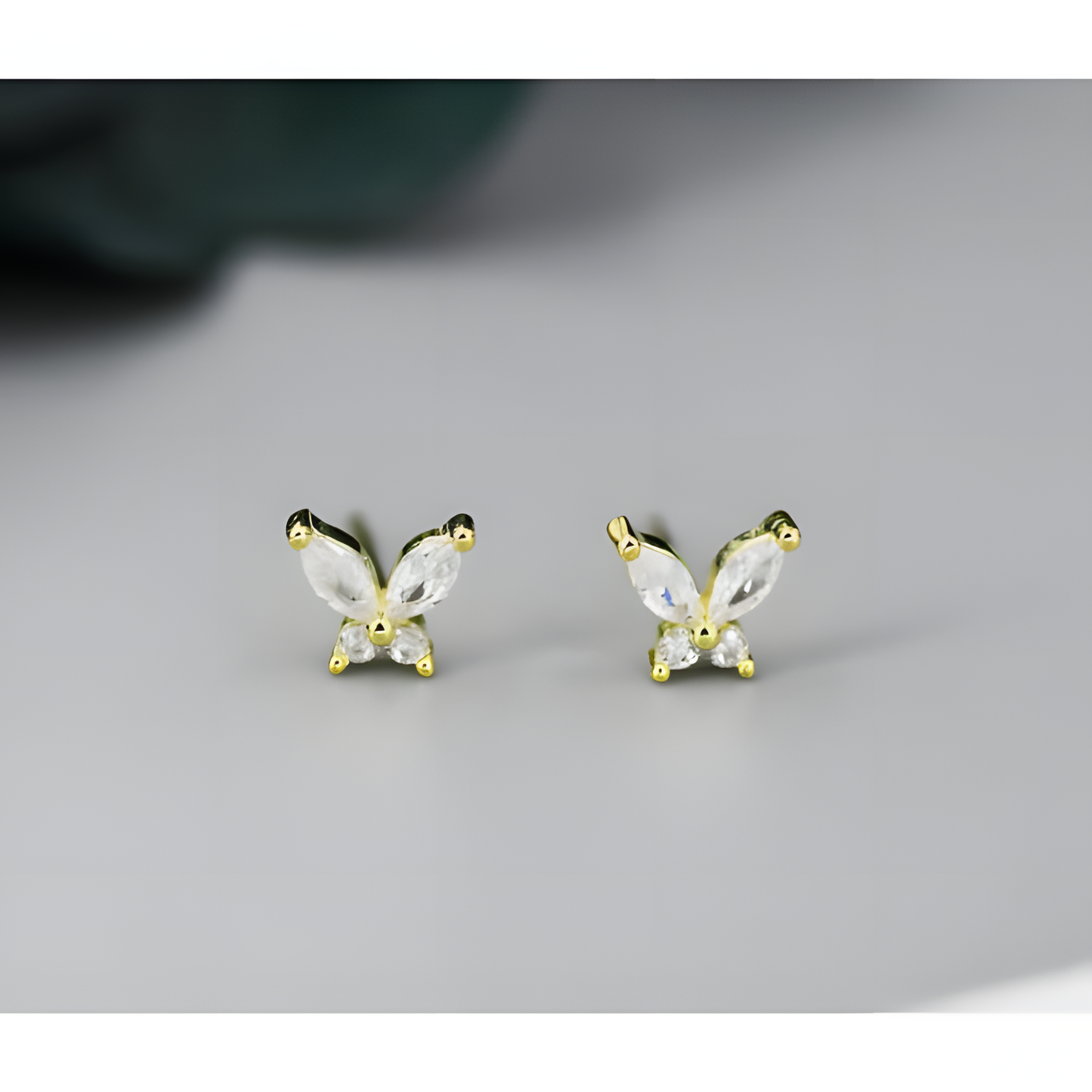 Fly Towards You Butterfly Zircon Studs