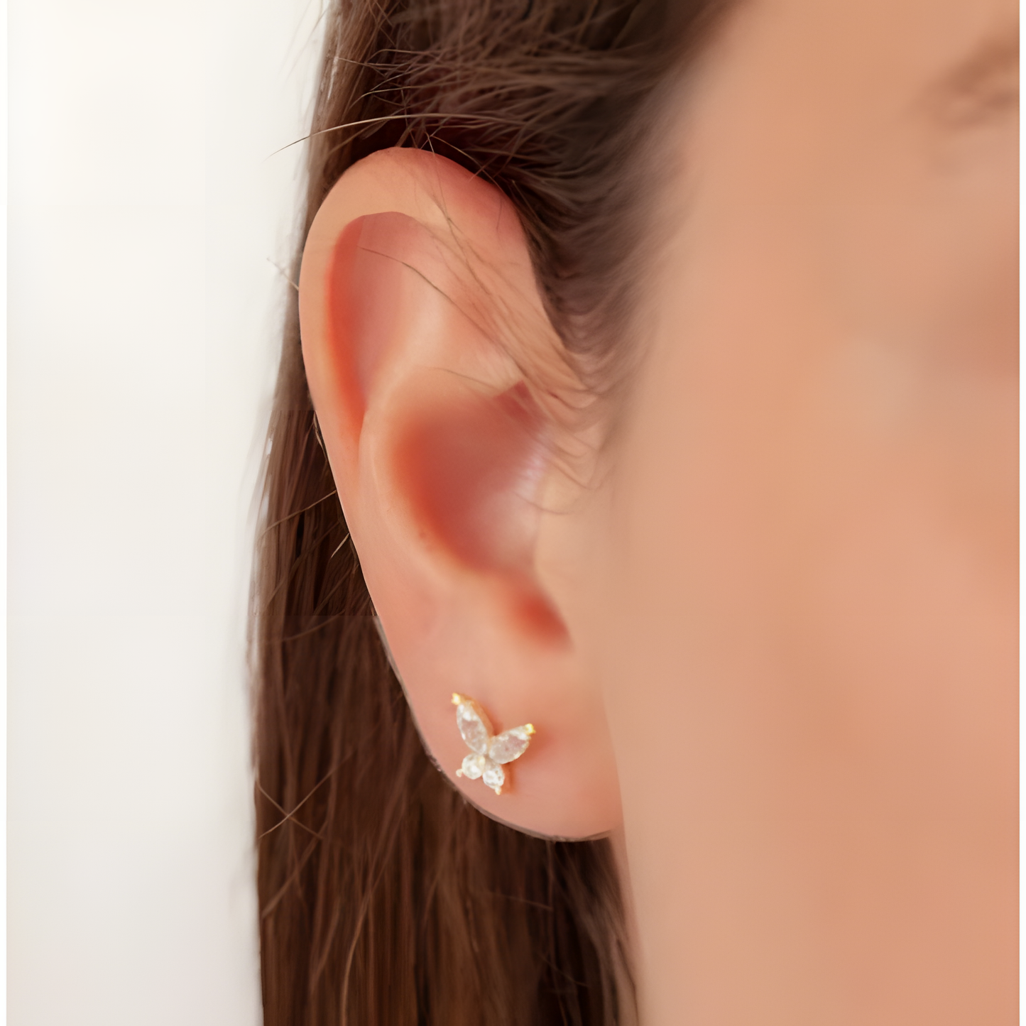 Fly Towards You Butterfly Zircon Studs