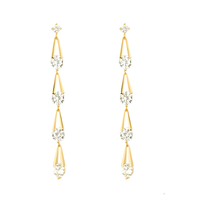 Cascade Zircon Chain Drops Earrings