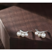 Luminous Grace Pearl Climber Earrings