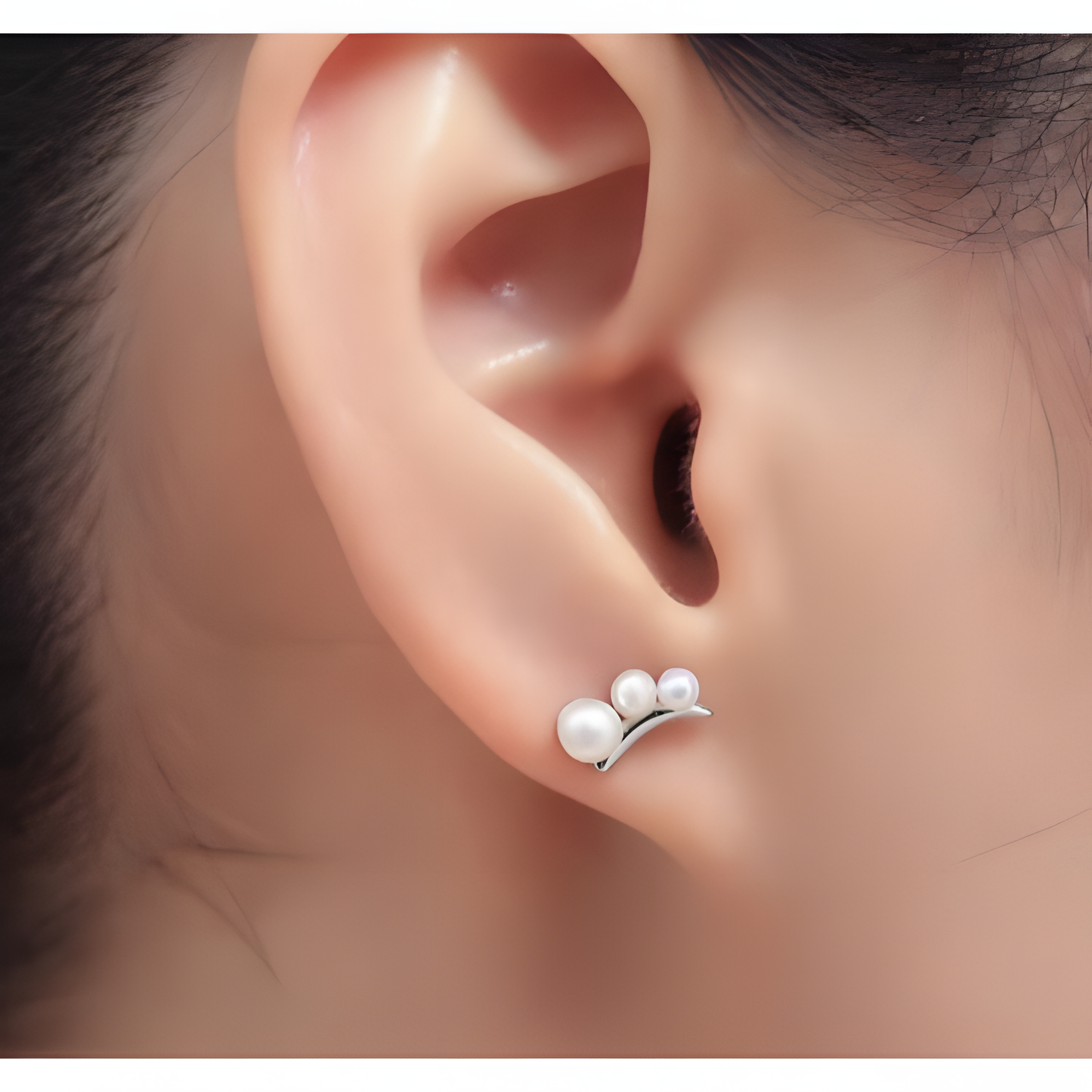 Luminous Grace Pearl Climber Earrings