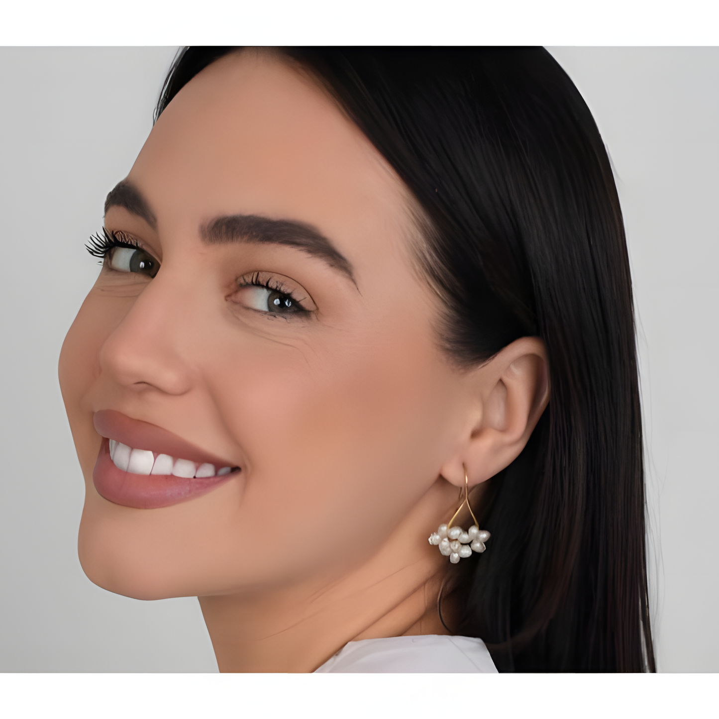 Forget Me Not Floral Pearl Earrings