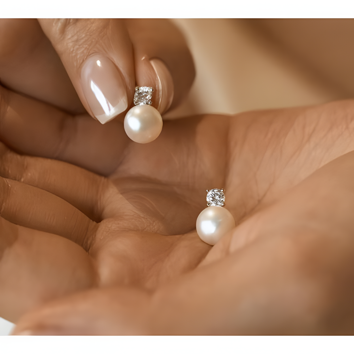 Eternal Glamour Zircon Pearl Earrings