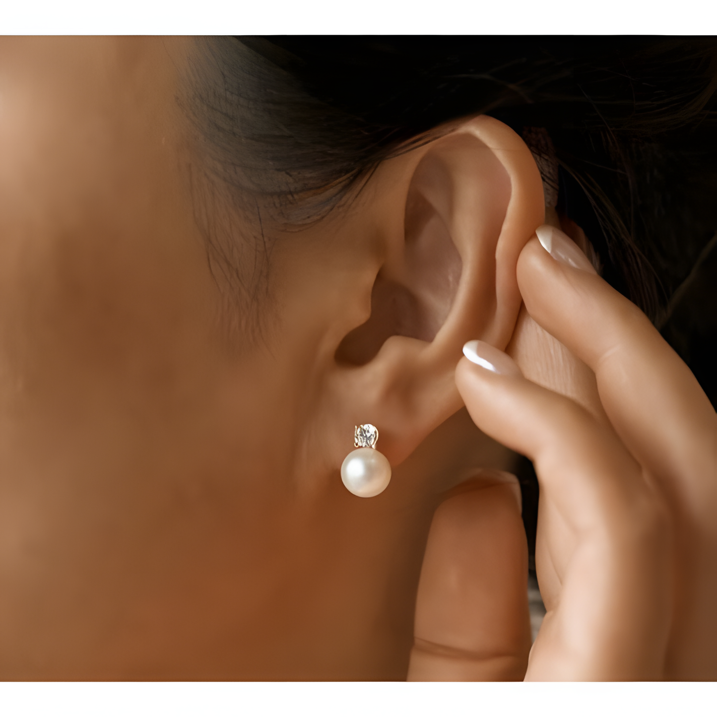 Eternal Glamour Zircon Pearl Earrings