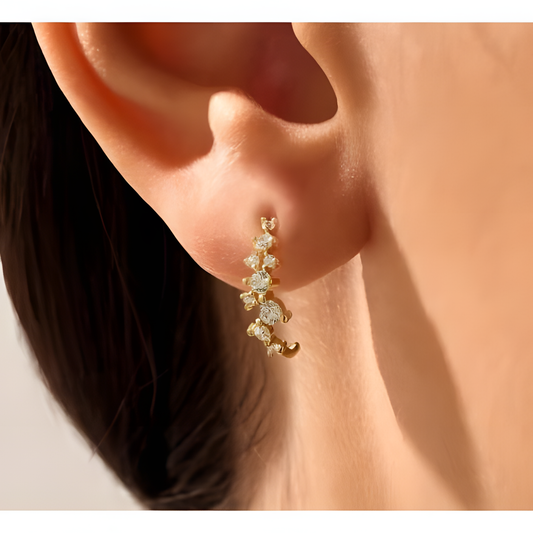 Waterfall Whisper Hoop Earrings