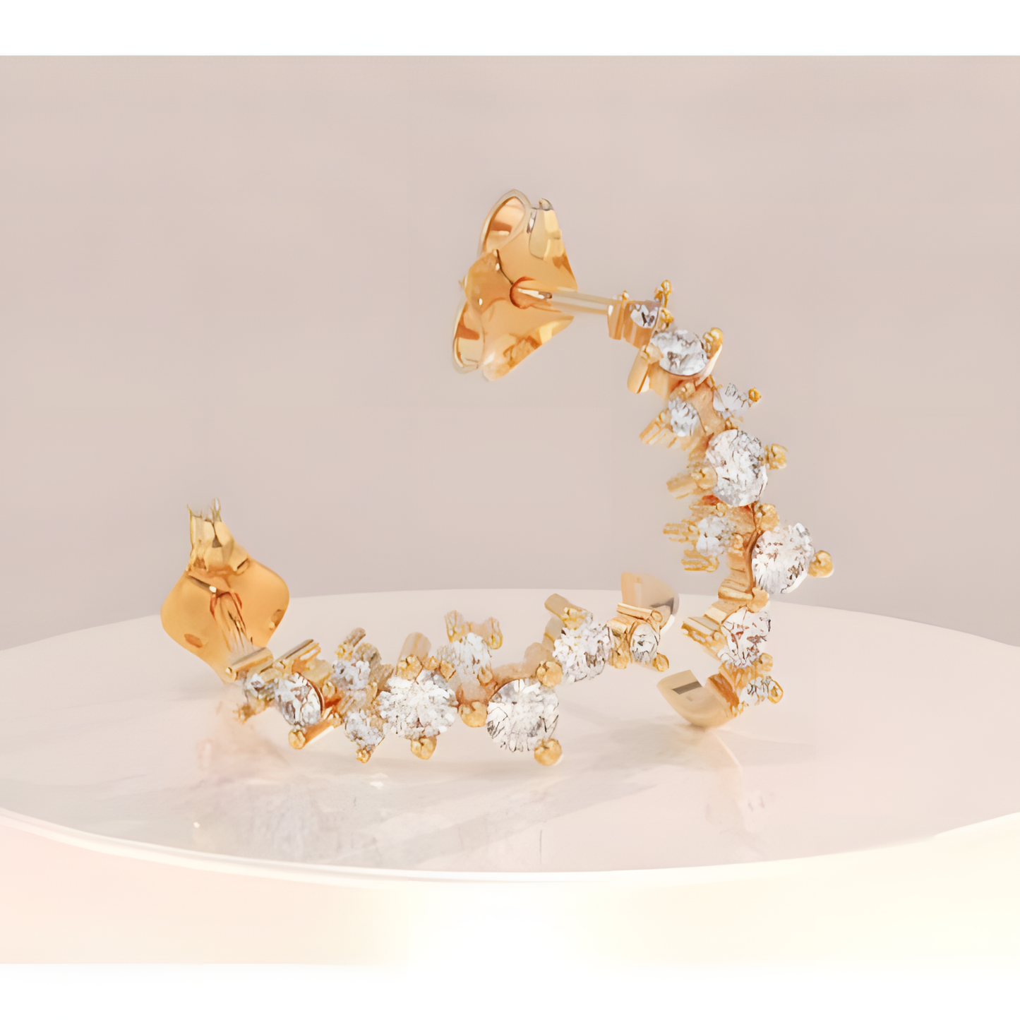 Waterfall Whisper Hoop Earrings