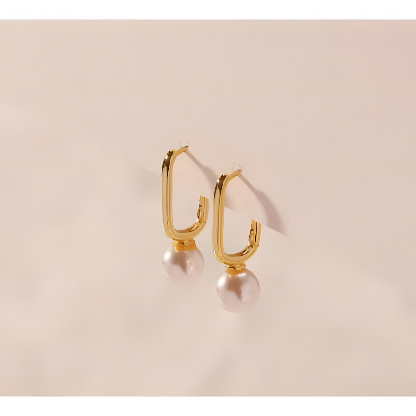 Daring Pearl Hoop Earrings