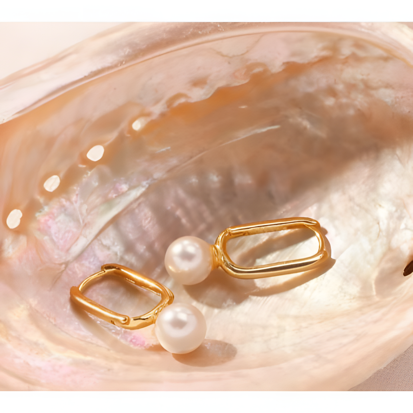 Daring Pearl Hoop Earrings