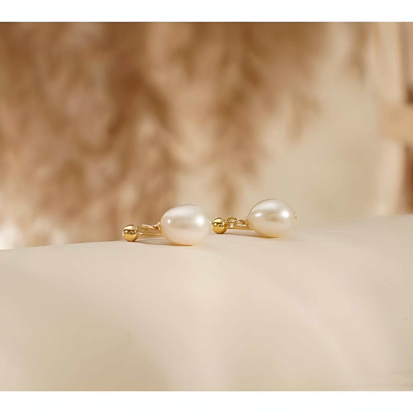 Refined Pearl Hoop Earrings