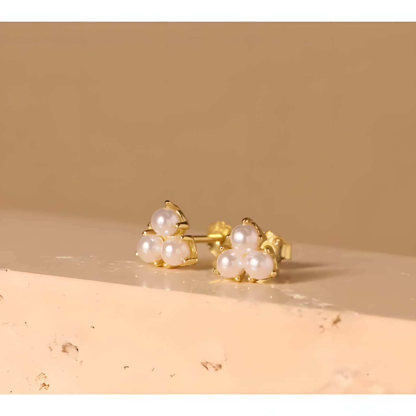 Power Trio Pearl Studs Earrings