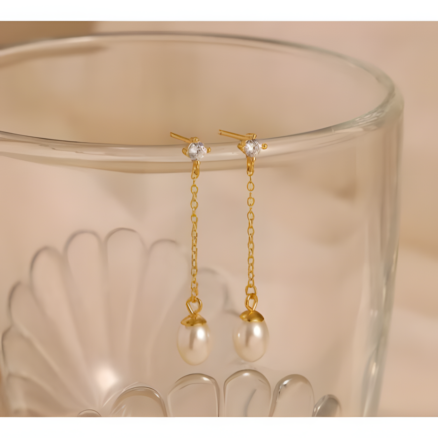 Chic Pearl Chain Earrings