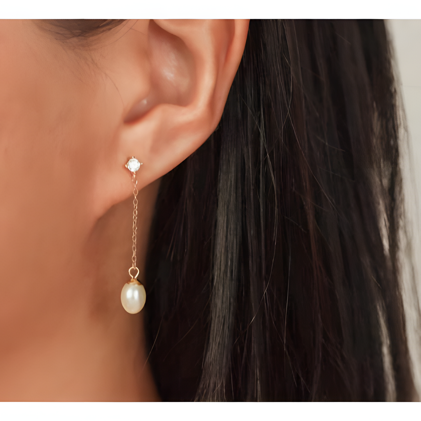 Chic Pearl Chain Earrings