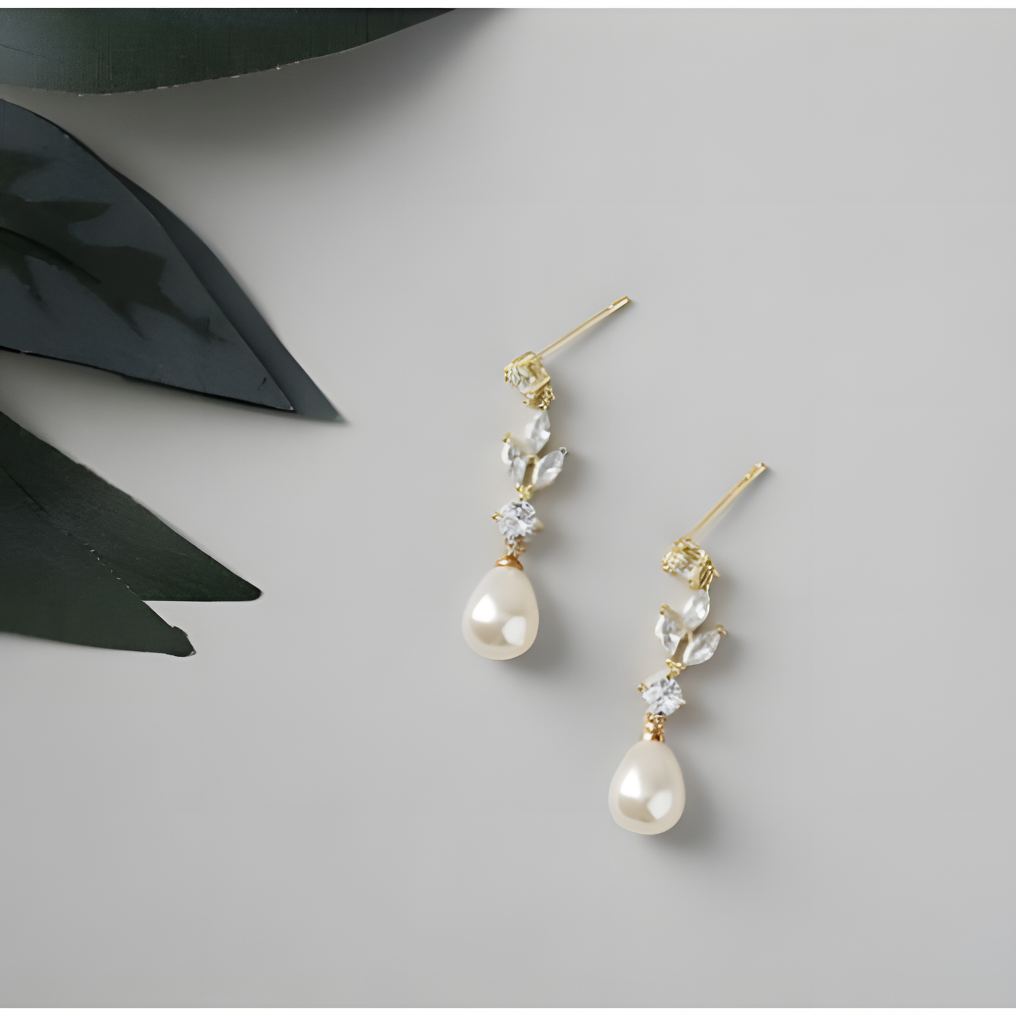 Delicate Zircon Dangle Earrings