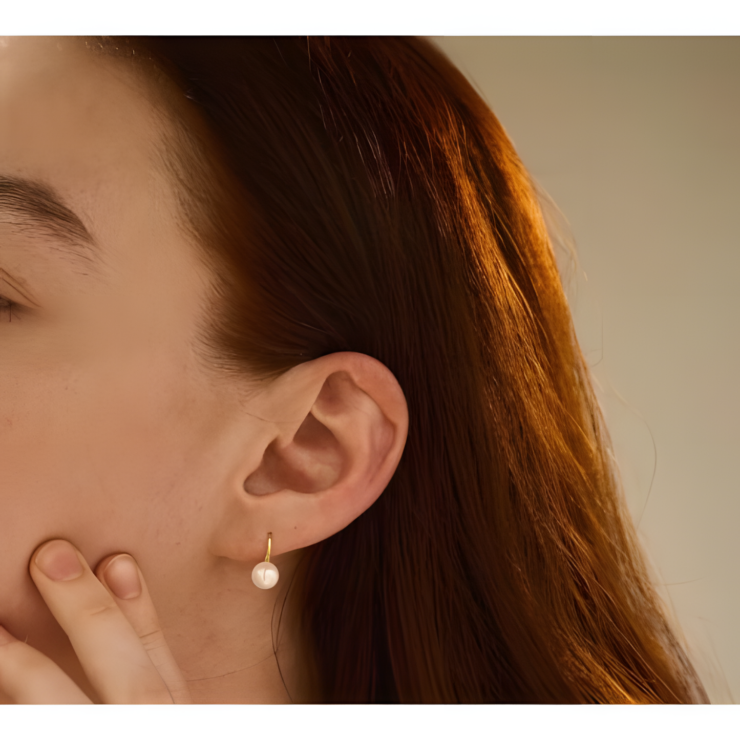 Elegant Pearl Loop Earrings