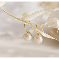 Elegant Pearl Loop Earrings