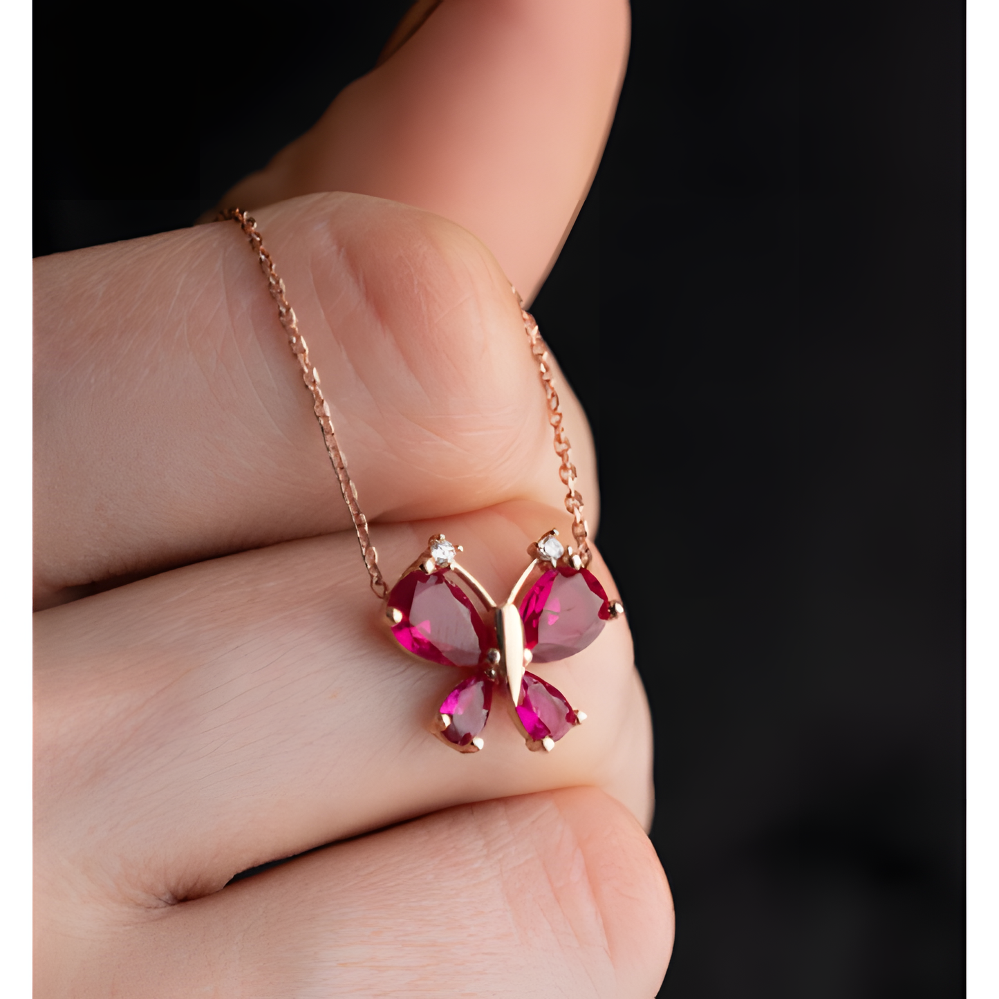 Graceful Butterfly Golden Necklace