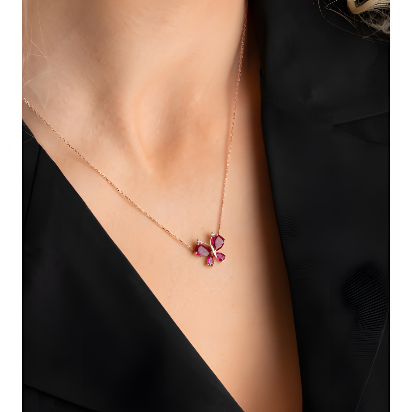 Graceful Butterfly Golden Necklace