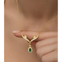 Regal Elegance Crown Golden Necklace