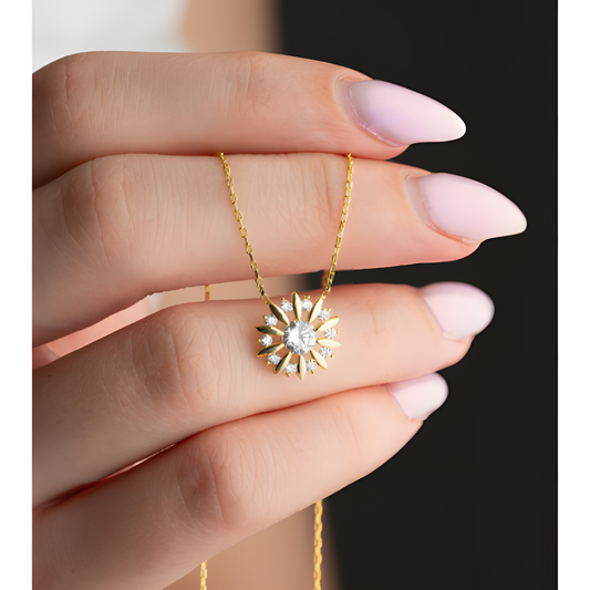 Sunflower Spirit Golden Necklace