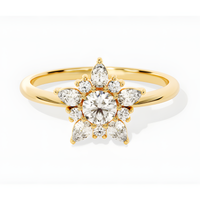 Zircon Enchanted Garden Golden Ring