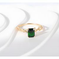Emerald Enchanted Forest Golden Ring
