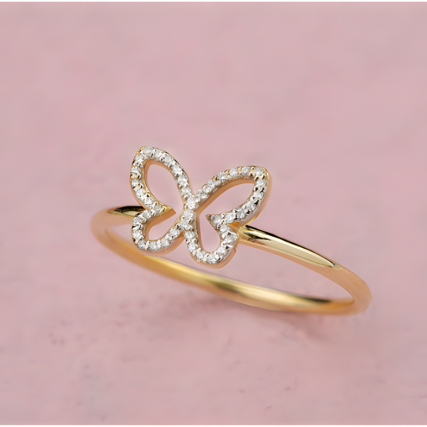 Butterfly Whimsical Golden Ring