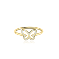 Butterfly Whimsical Golden Ring