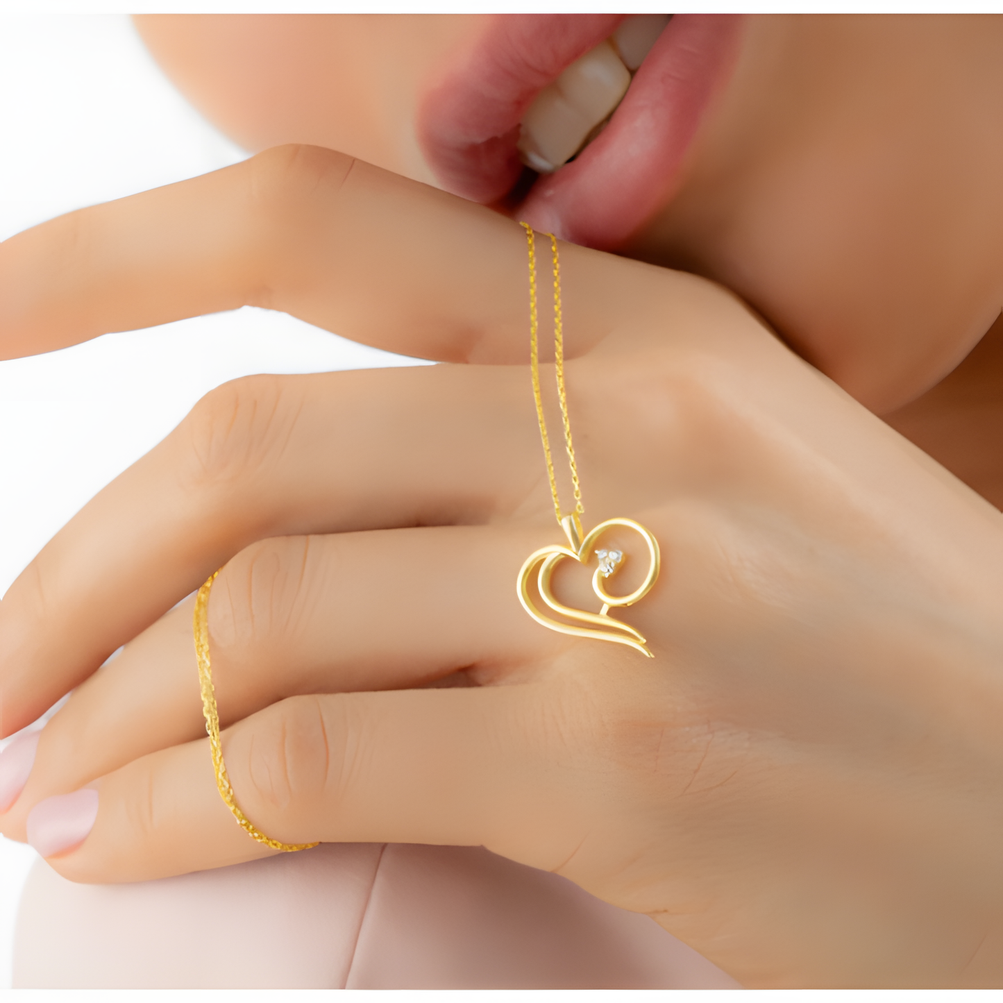 Heart on Sleeves Golden Necklace