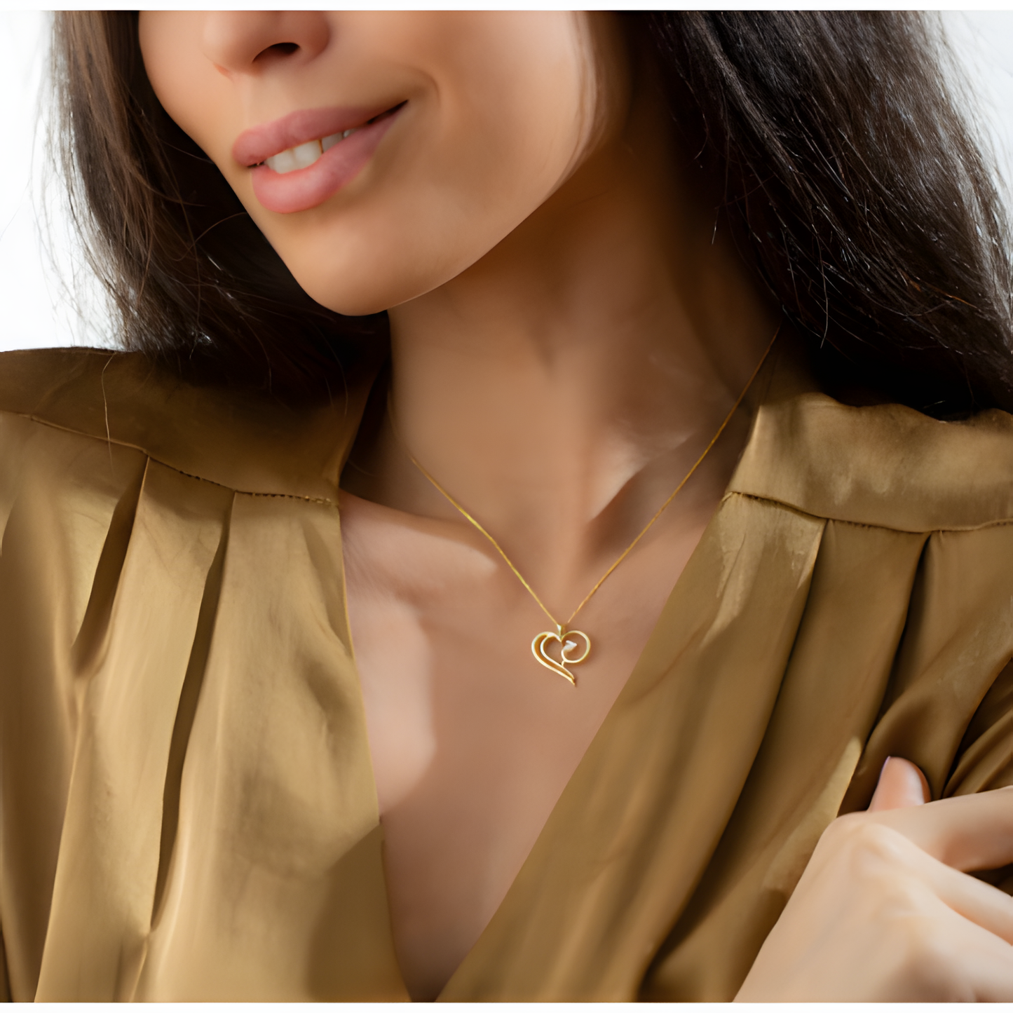 Heart on Sleeves Golden Necklace