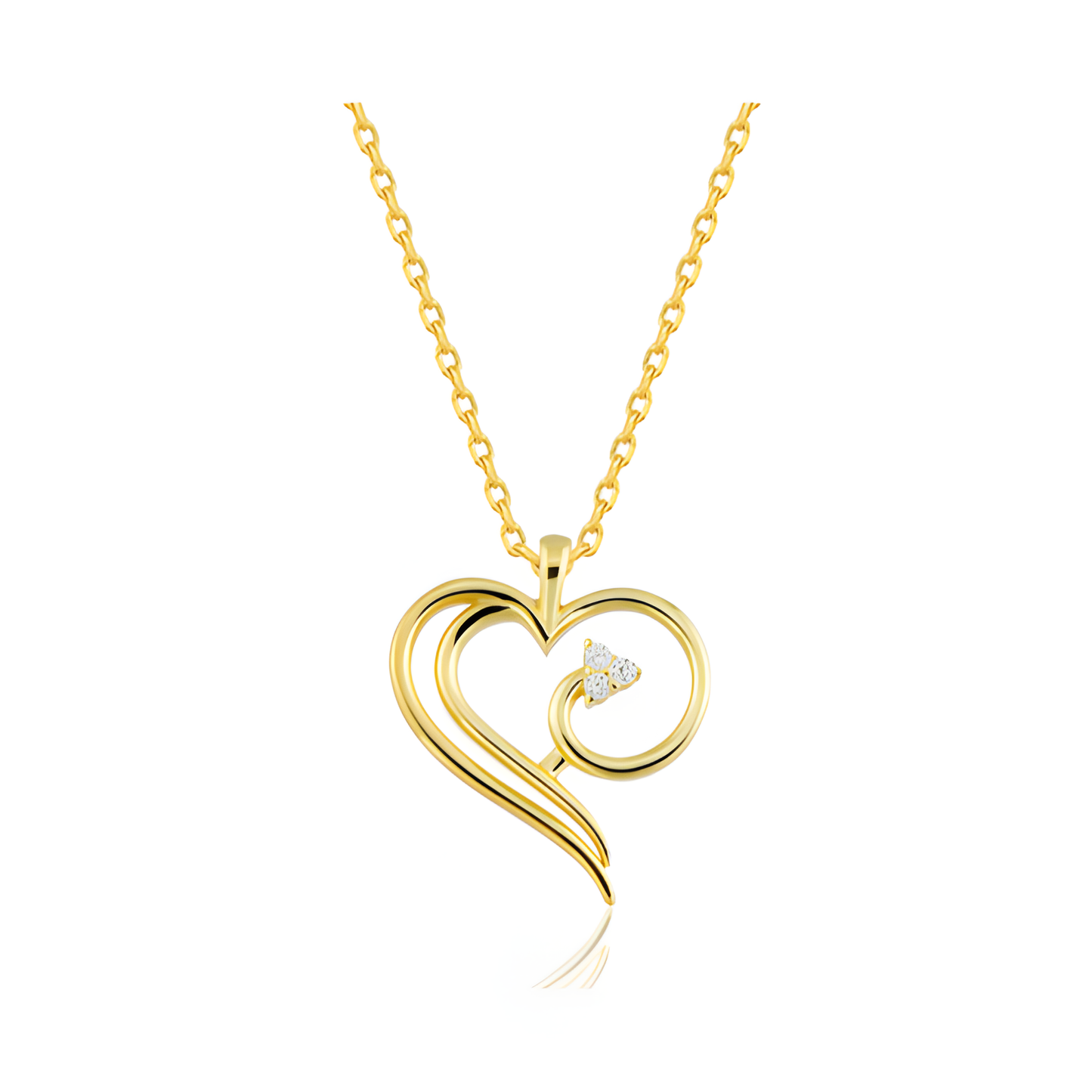 Heart on Sleeves Golden Necklace
