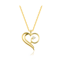 Heart on Sleeves Golden Necklace