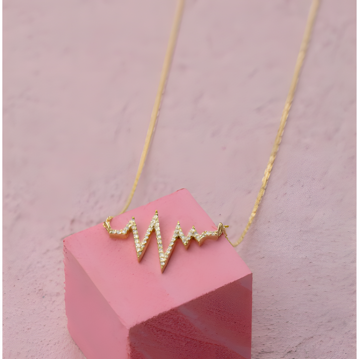 Heartbeat Harmony Affection Golden Necklace