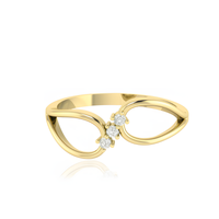 Zircon Holding Love Golden Ring