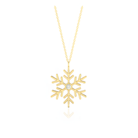 Snowflake Sparkle Golden Necklace