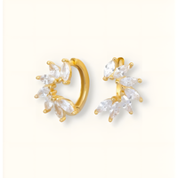 Delicate Floral Hoop Earrings