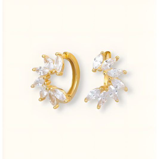 Delicate Floral Hoop Earrings